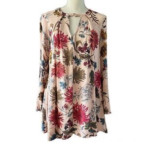 Nectar Clothing Floral Chrysanthemum Tunic Top S